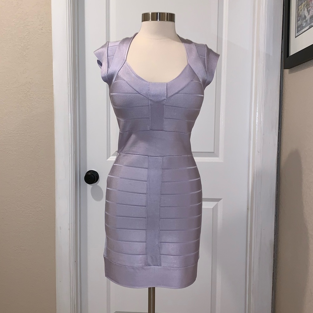 French Connection Stretch Knit Purple Rinse Dress